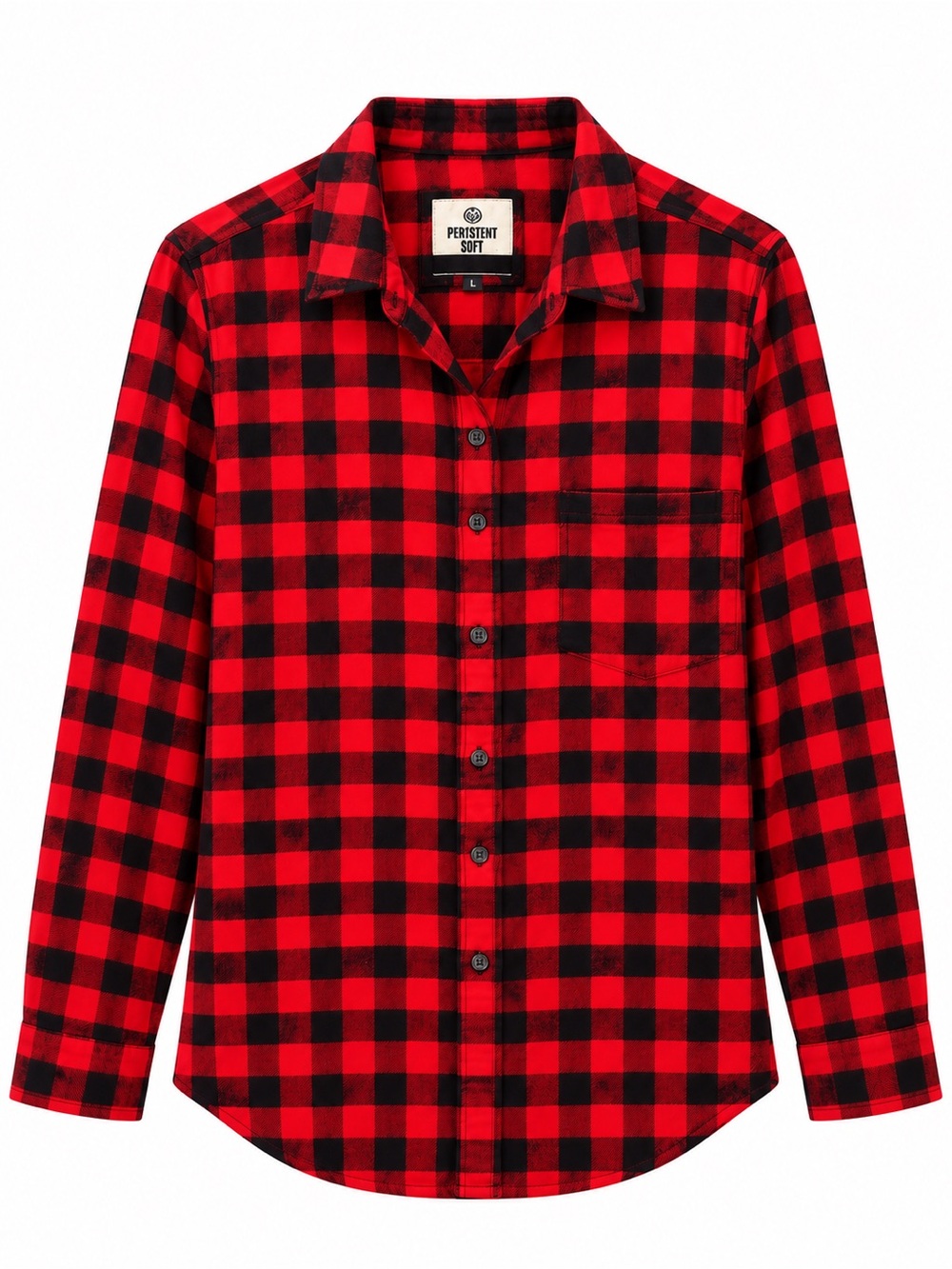Red and Black Checked Women’s Button Down Shirt Size XL by So